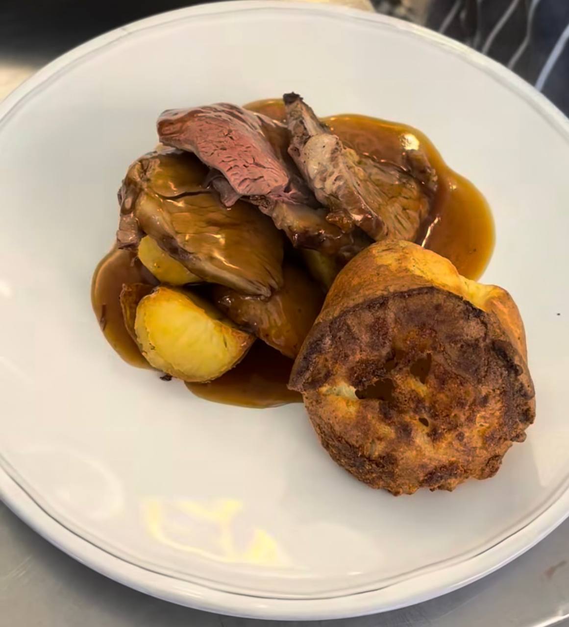 Sunday roast with Yorkshire pudding